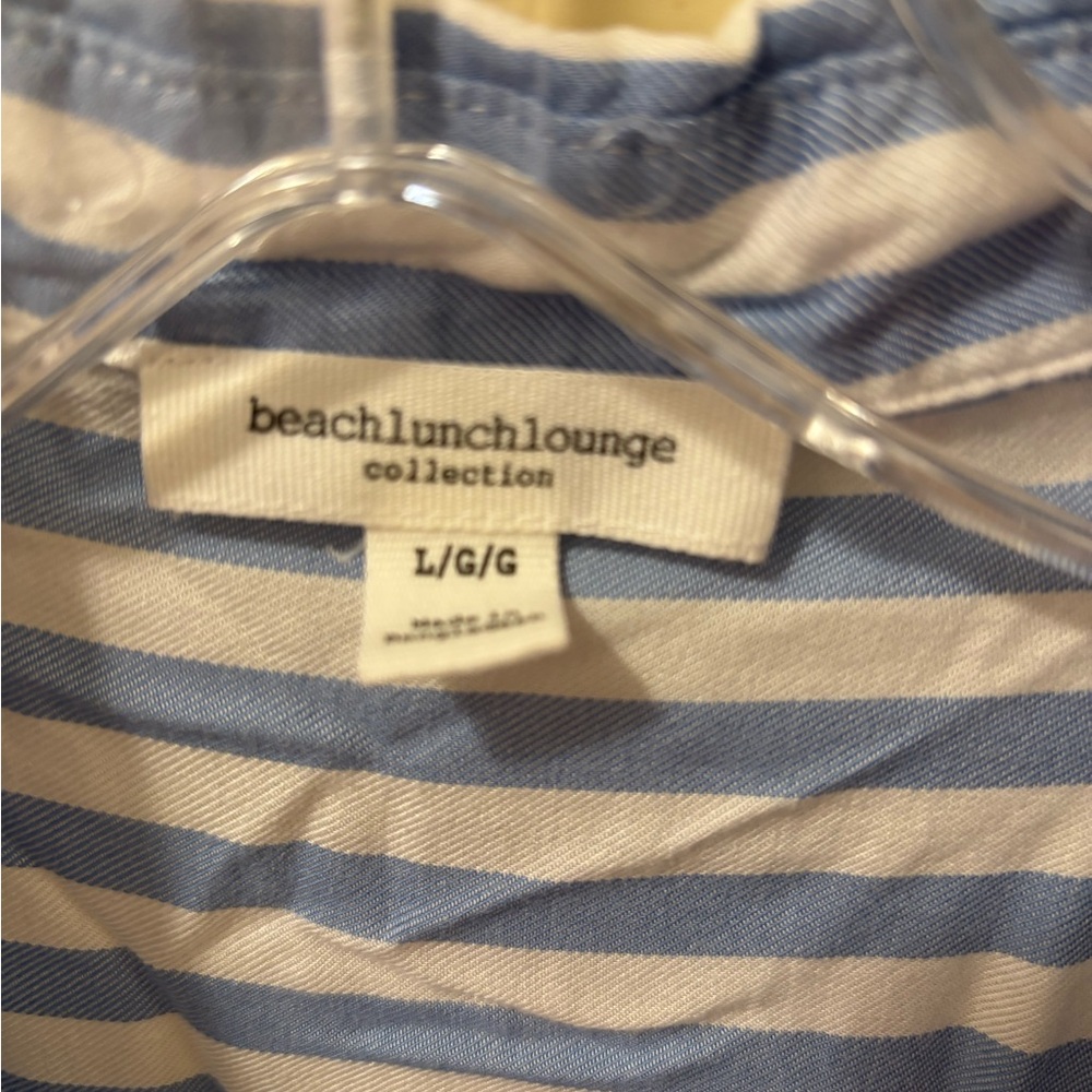 Beachlunchlounge Blue and White Striped Shirt - Picture 3 of 8